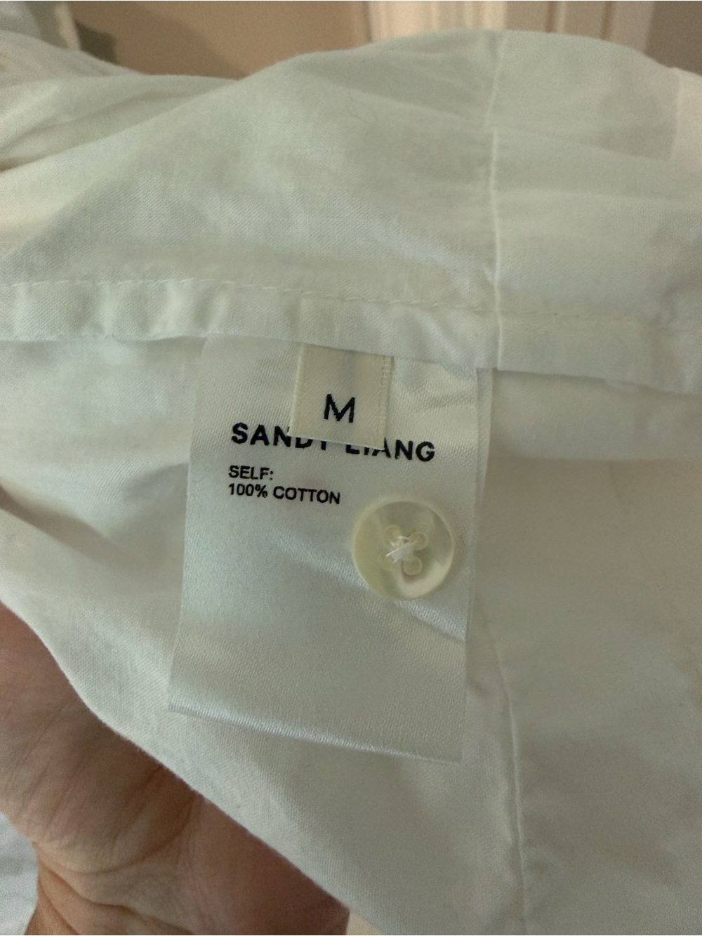 Sandy Liang Toki White Cotton Dress - Picture 3 of 5